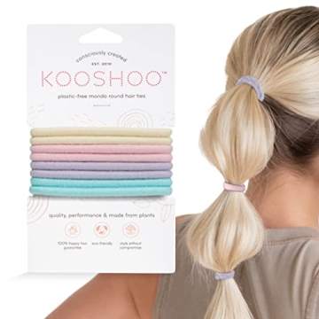 KOOSHOO Organic Cotton Hair Ties - Durable Plastic-Free Style for All