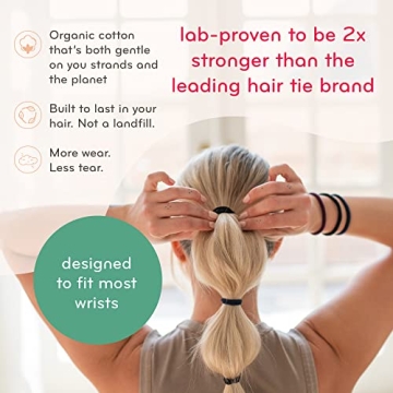 KOOSHOO Plastic-Free Organic Cotton Hair Ties for All