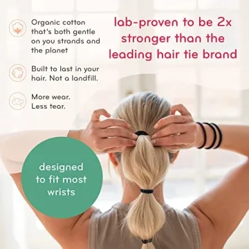 KOOSHOO Plastic-Free Organic Cotton Hair Ties for All