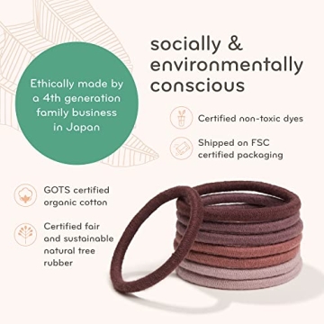 KOOSHOO Plastic-Free Organic Cotton Hair Ties for All