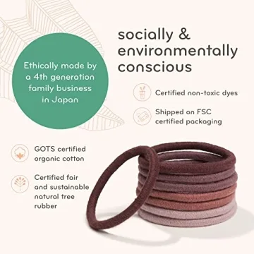 KOOSHOO Plastic-Free Organic Cotton Hair Ties for All
