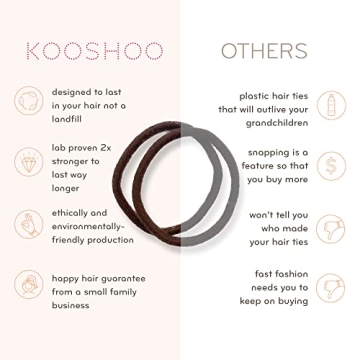 KOOSHOO Plastic-Free Organic Cotton Hair Ties for All