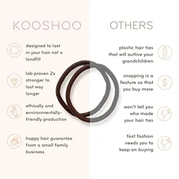 KOOSHOO Plastic-Free Organic Cotton Hair Ties for All