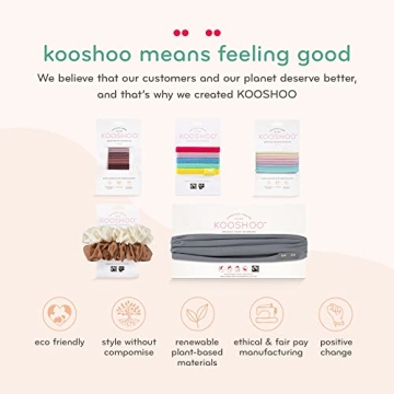 KOOSHOO Plastic-Free Organic Cotton Hair Ties for All
