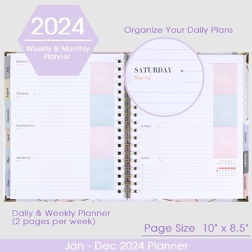 2024 Weekly & Monthly Planner with Beautiful Design