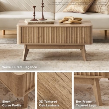 Mopio Brooklyn Lift Top Coffee Table - Modern Elegance