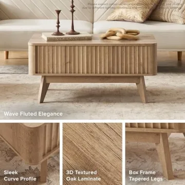 Mopio Brooklyn Lift Top Coffee Table - Modern Elegance