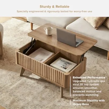 Mopio Brooklyn Lift Top Coffee Table - Modern Elegance