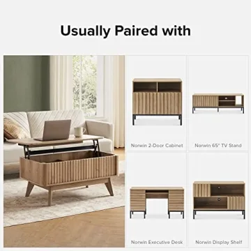 Mopio Brooklyn Lift Top Coffee Table - Modern Elegance