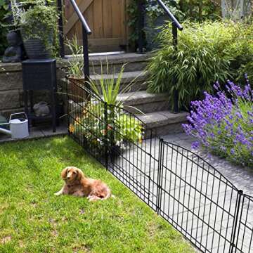 INJOPEXI Decorative Garden Fence Animal Barrier Fencing for Outdoor Backyard