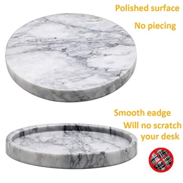 Elegant Circular Marble Stone Tray for Home Decor