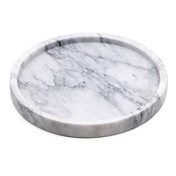 Elegant Circular Marble Stone Tray for Home Decor