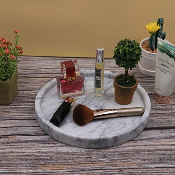 Elegant Circular Marble Stone Tray for Home Decor