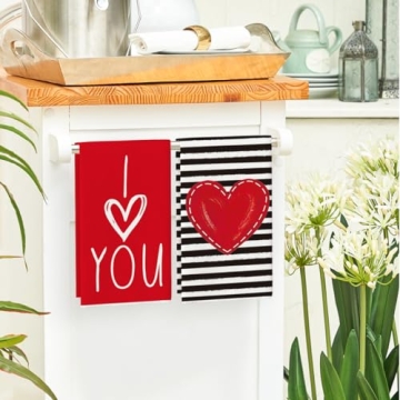 Charming Artoid Mode Valentine Kitchen Towels Set of 4