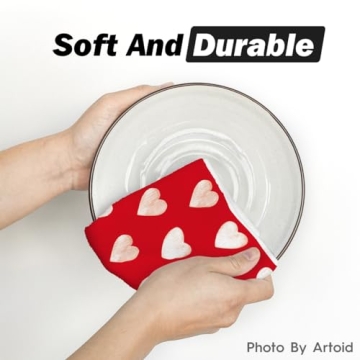 Charming Artoid Mode Valentine Kitchen Towels Set of 4