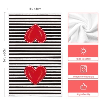 Charming Artoid Mode Valentine Kitchen Towels Set of 4