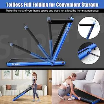 Goplus 2 in 1 Folding Treadmill for Home and Office