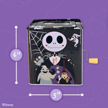 KIDS PREFERRED Disney Baby The Nightmare Before Christmas Jack Skellington Classic Jack in The Box Musical Toys for Babies and Toddlers, 5 Inches