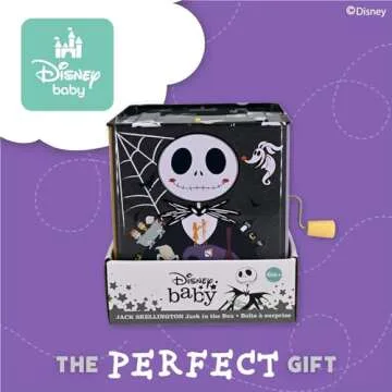 KIDS PREFERRED Disney Baby The Nightmare Before Christmas Jack Skellington Classic Jack in The Box Musical Toys for Babies and Toddlers, 5 Inches