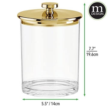 mDesign Acrylic Apothecary Jar Set with Airtight Lids