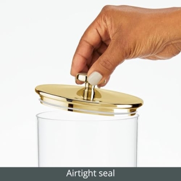 mDesign Acrylic Apothecary Jar Set with Airtight Lids