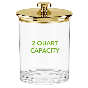 mDesign Acrylic Apothecary Jar Set with Airtight Lids