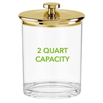 mDesign Acrylic Apothecary Jar Set with Airtight Lids
