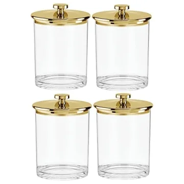 mDesign Acrylic Apothecary Jar Set with Airtight Lids