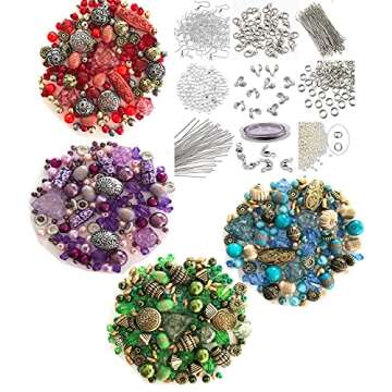Adults Deluxe Jewelry Making Beads Mix Pliers Findings Starter Kit Gift Set