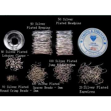 Adults Deluxe Jewelry Making Beads Mix Pliers Findings Starter Kit Gift Set