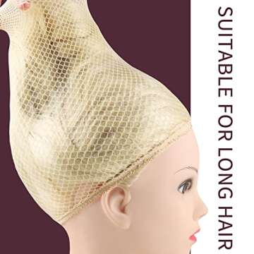 FANDAMEI Light Brown Wig Caps - 4PCS Mesh Net Comfort