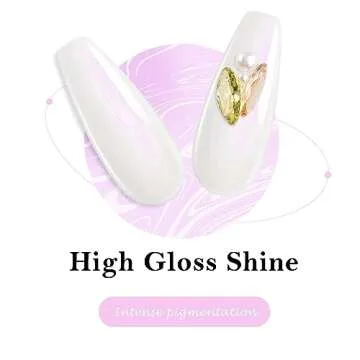 Arousar Gel Polish, 15ml Pearl White Color Soak Off Gel Nail Polish, Fall Thanksgiving Day Quick Dry Nail UV LED Manicure Gel Nail Polish for Salon DIY at Home