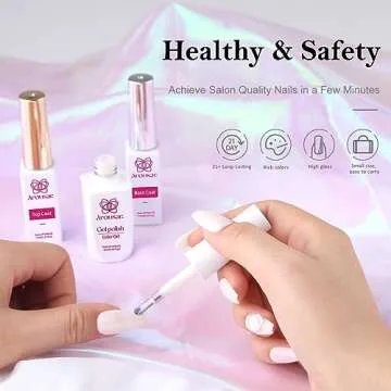 Arousar Gel Polish, 15ml Pearl White Color Soak Off Gel Nail Polish, Fall Thanksgiving Day Quick Dry Nail UV LED Manicure Gel Nail Polish for Salon DIY at Home
