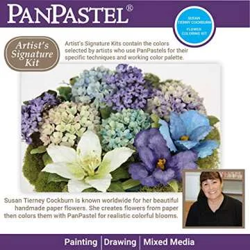 Vibrant PanPastel Artist Pastels for Flower Coloring