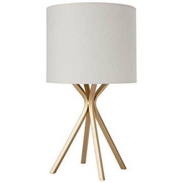 Stylish Rivet Gold Table Desk Lamp with Linen Shade