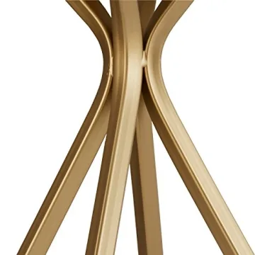 Stylish Rivet Gold Table Desk Lamp with Linen Shade