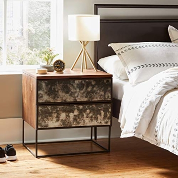 Stylish Rivet Gold Table Desk Lamp with Linen Shade