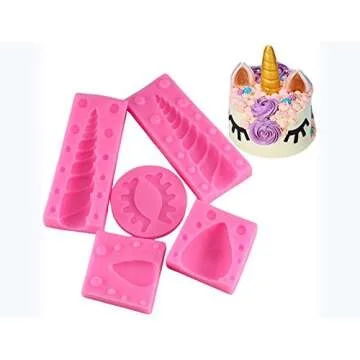 Mujiang Unicorn Silicone Cake Topper Molds for Baking Fun