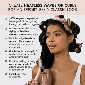 Kitsch Satin Heatless Curling Rods for Effortless Curls