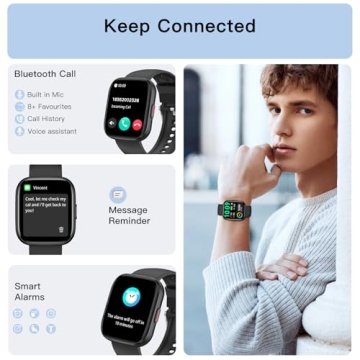 Smartwatch with Fitness Tracking and Bluetooth Call Features