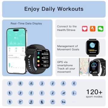 Smartwatch with Fitness Tracking and Bluetooth Call Features