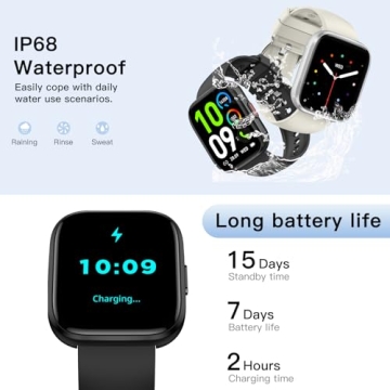 Smartwatch with Fitness Tracking and Bluetooth Call Features