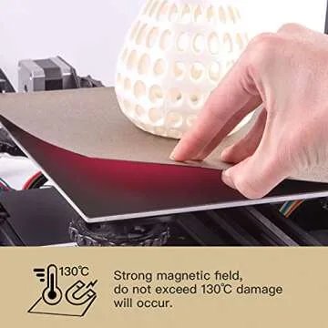 HICTOP PEI Sheet PEI Spring Steel 235x235 and Magnetic Build Plate with Adhesive PEI Bed for Ender-3 Pro/Neo, Ender-3 V2/Neo，Ender-3/Neo 3D Printers