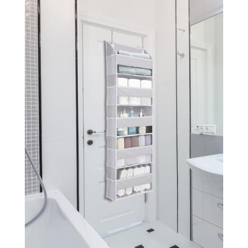 ULG Over Door Organizer with 5 Large Pockets and 10 Mesh Pockets