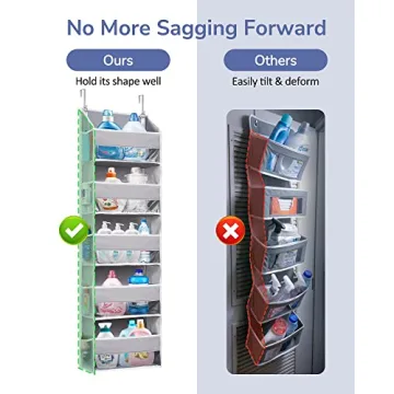 ULG Over Door Organizer with 5 Large Pockets and 10 Mesh Pockets