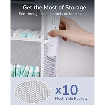 ULG Over Door Organizer with 5 Large Pockets and 10 Mesh Pockets