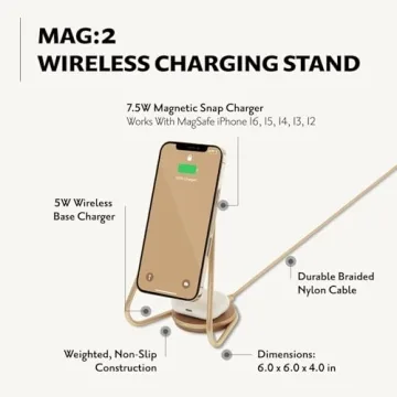 COURANT MAG:2 Luxe Multi-Device Charger with Italian Leather