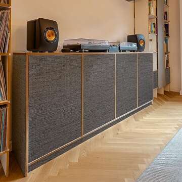 WADILE Grasscloth Peel and Stick Wallpaper, Textured Contact Paper for Cabinets, Faux Linen Wall Paper Pull and Stick, Fabric Vinyl Wallpaper Self Adhesive