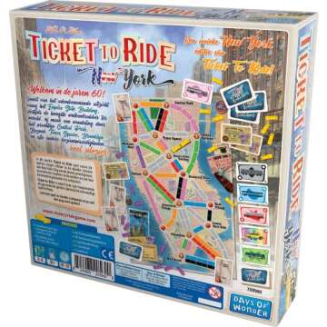 Ticket to Ride New York Board Game - Train Route-Building Strategy Game, Fun Family Game for Kids & ...