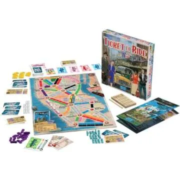 Ticket to Ride New York Board Game - Train Route-Building Strategy Game, Fun Family Game for Kids & Adults, Ages 8+, 2-4 Players, 10-15 Minute Playtime, Made by Days of Wonder